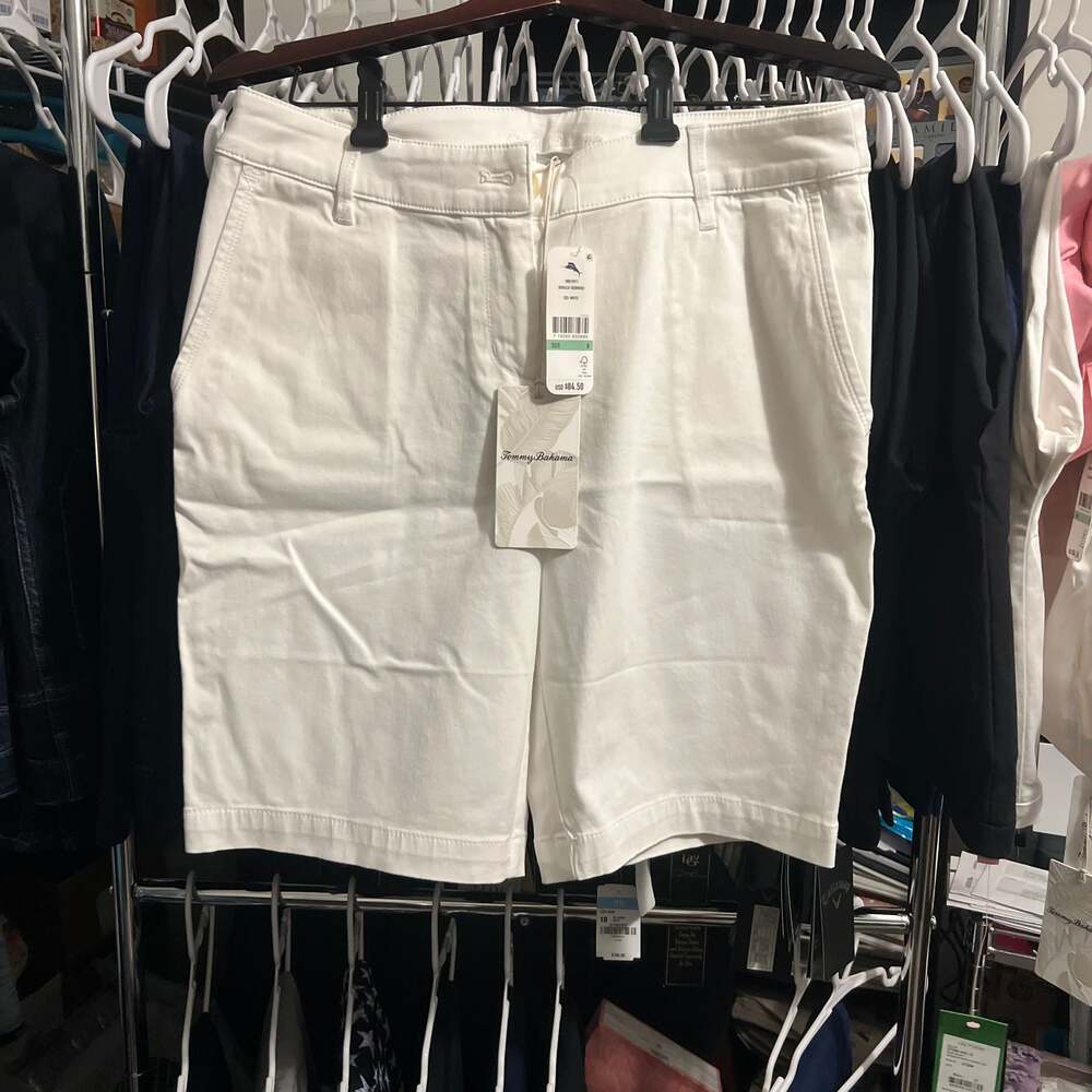 Tommy Bahama Two Palms Chino Bermuda Shorts White Size 8 NWT